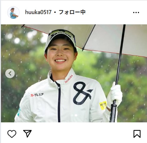 菅楓華の公式インスタグラムから