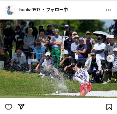 菅楓華の公式インスタグラムから