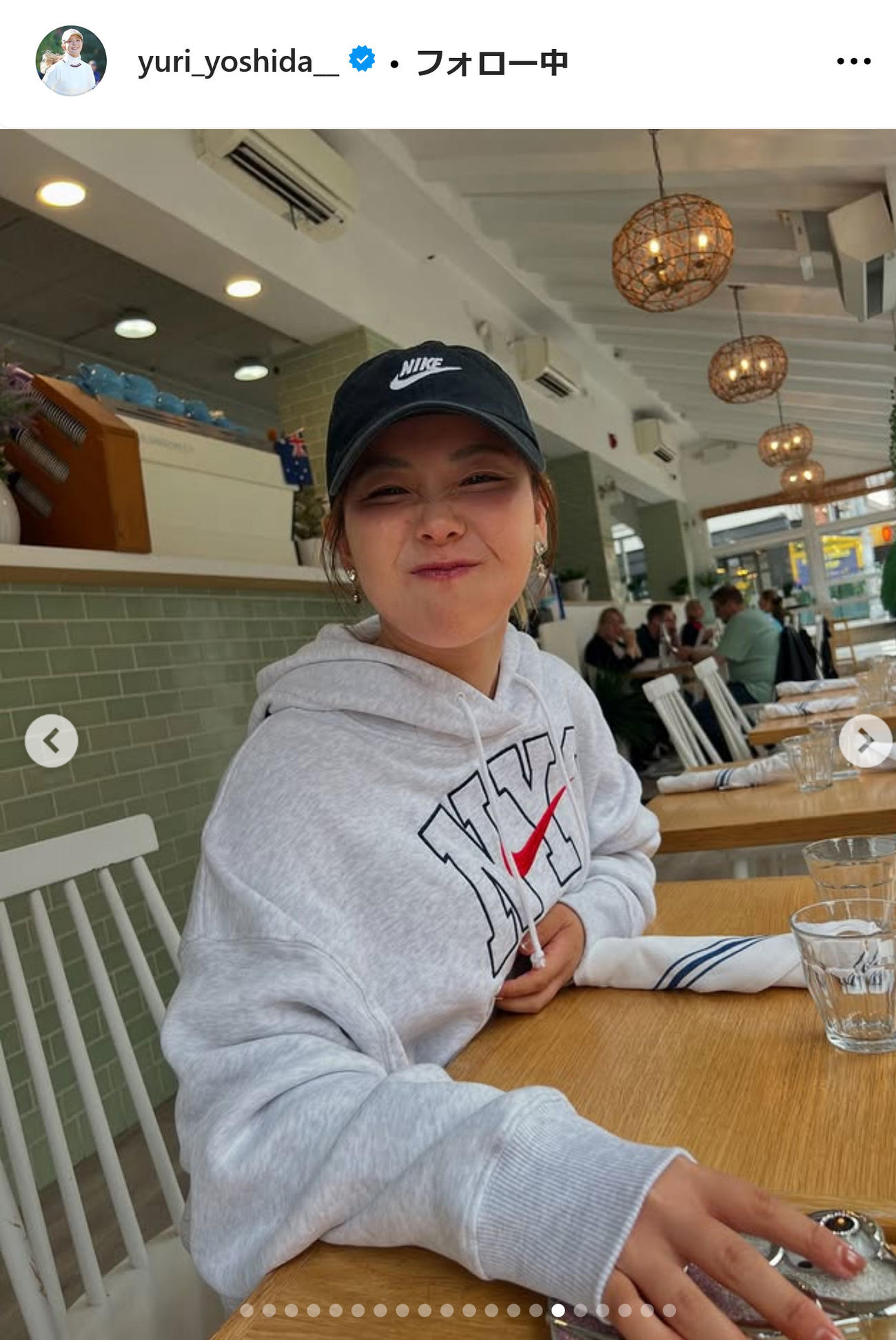 吉田優利インスタグラムから