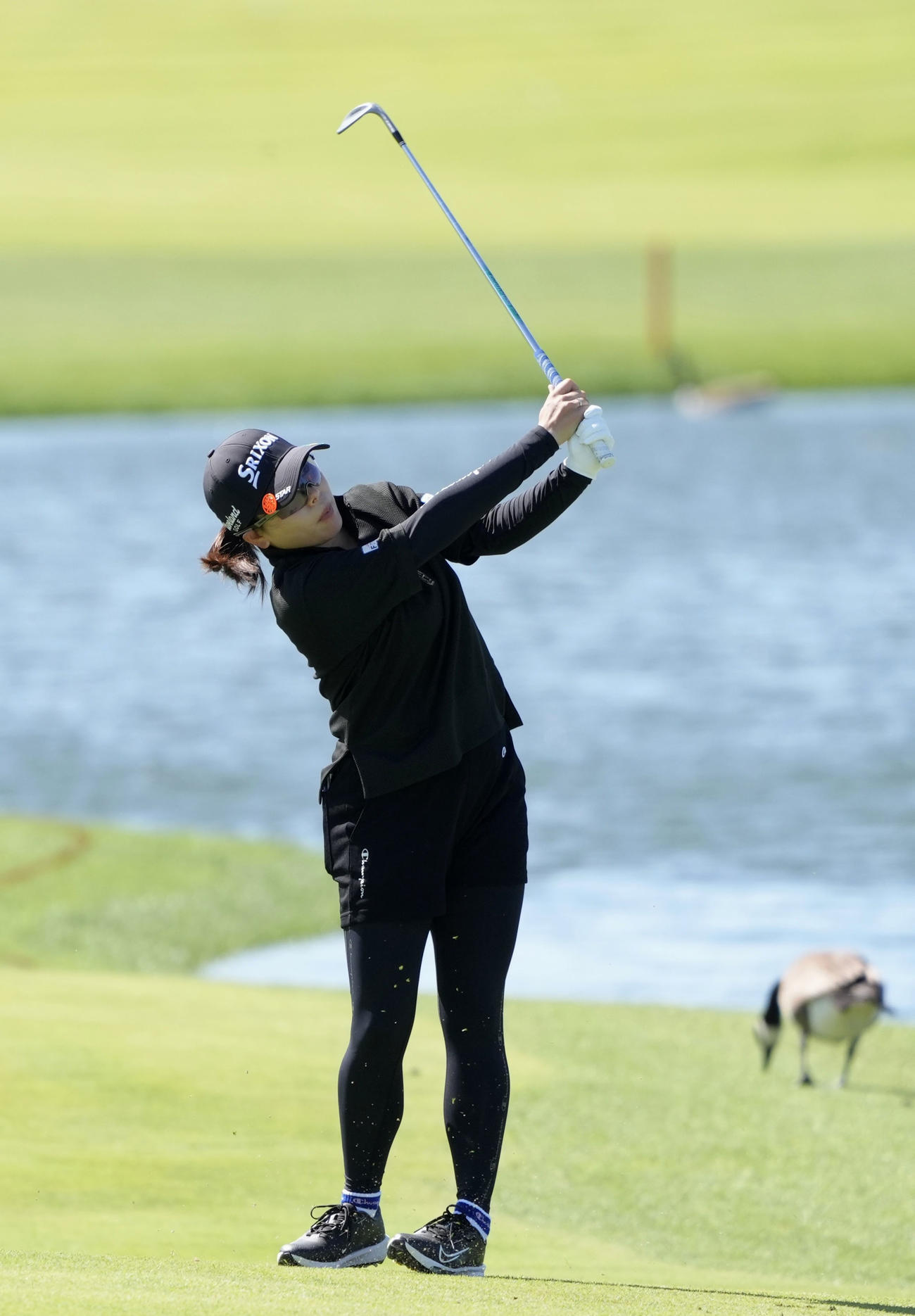 第3ラウンド、通算3アンダーで22位の勝みなみ＝リバティーナショナルGC（共同）