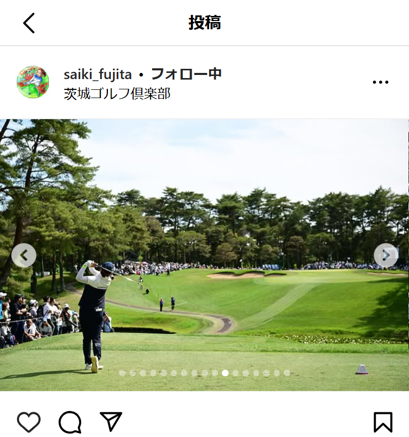 藤田さいきのインスタグラムから