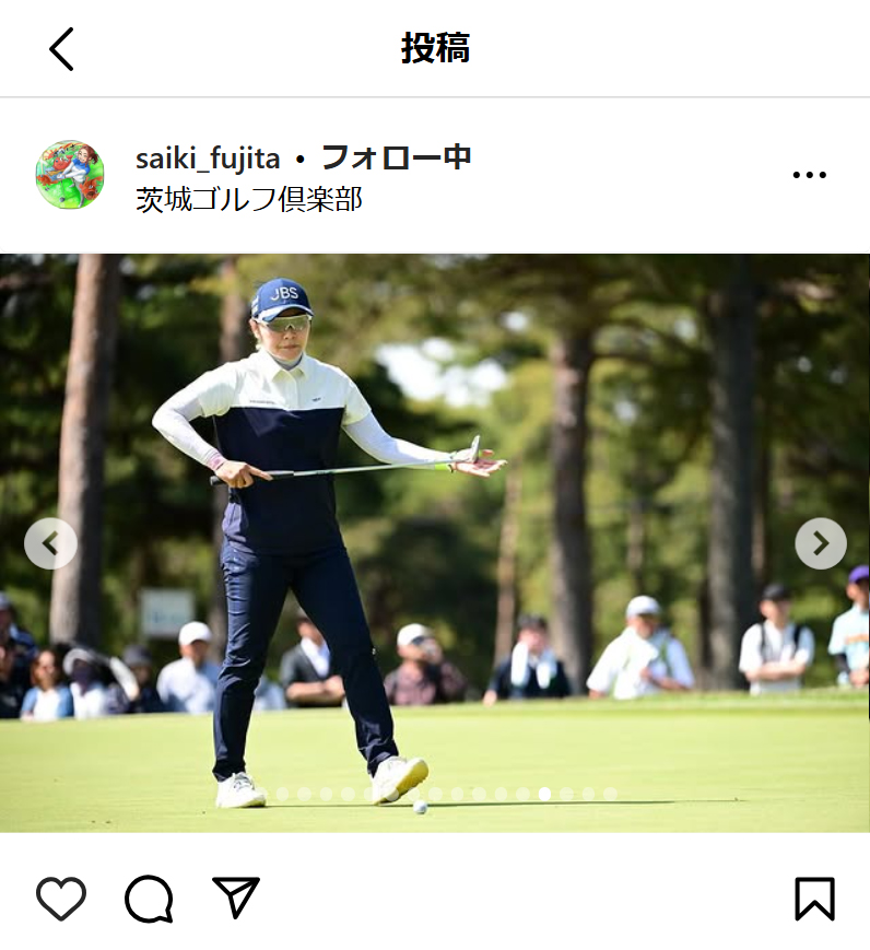 藤田さいきのインスタグラムから