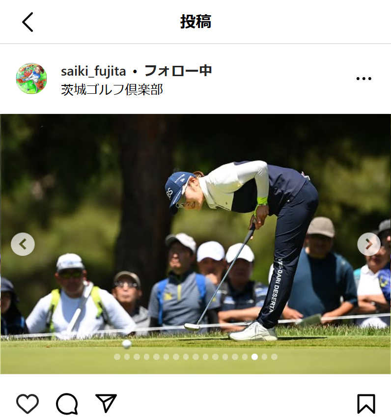 藤田さいきのインスタグラムから