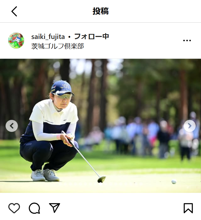 藤田さいきのインスタグラムから