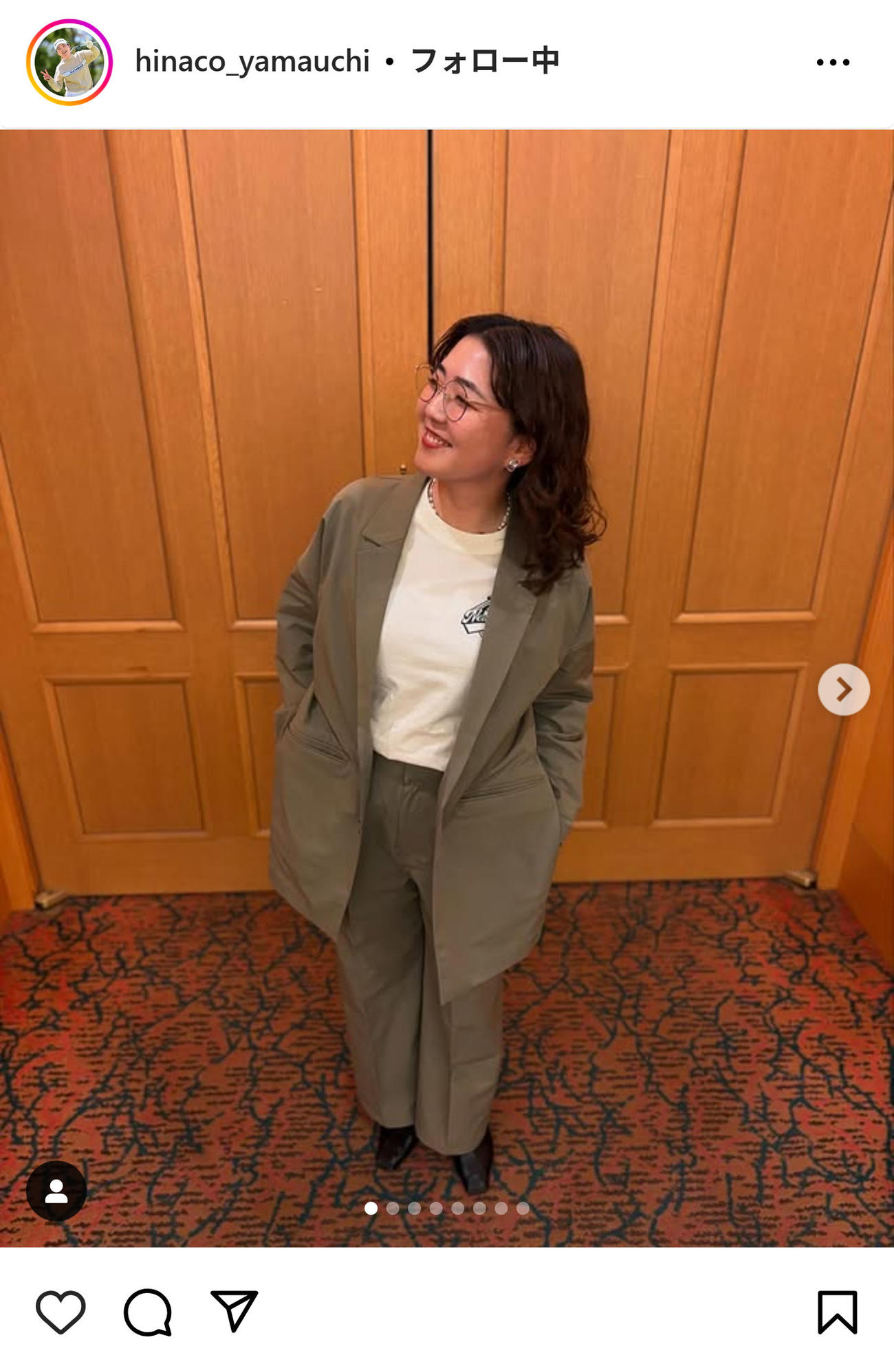 山内日菜子のインスタグラムから