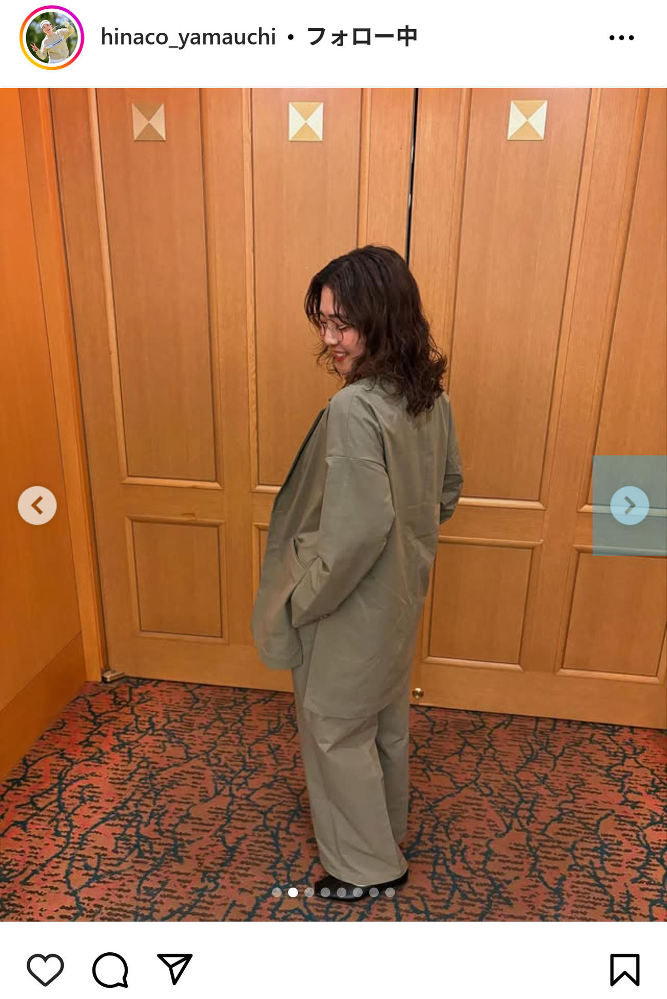 山内日菜子のインスタグラムから