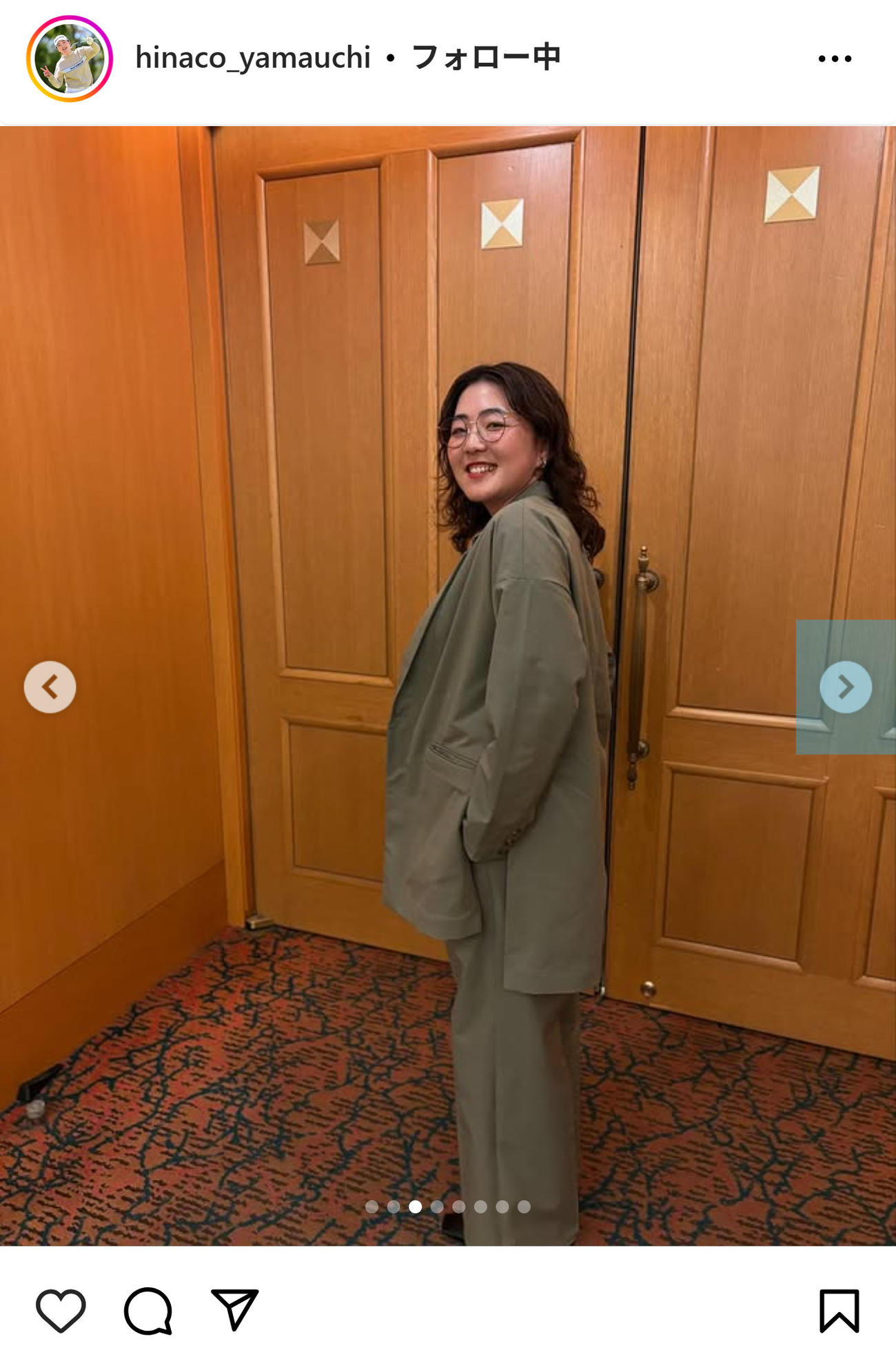 山内日菜子のインスタグラムから