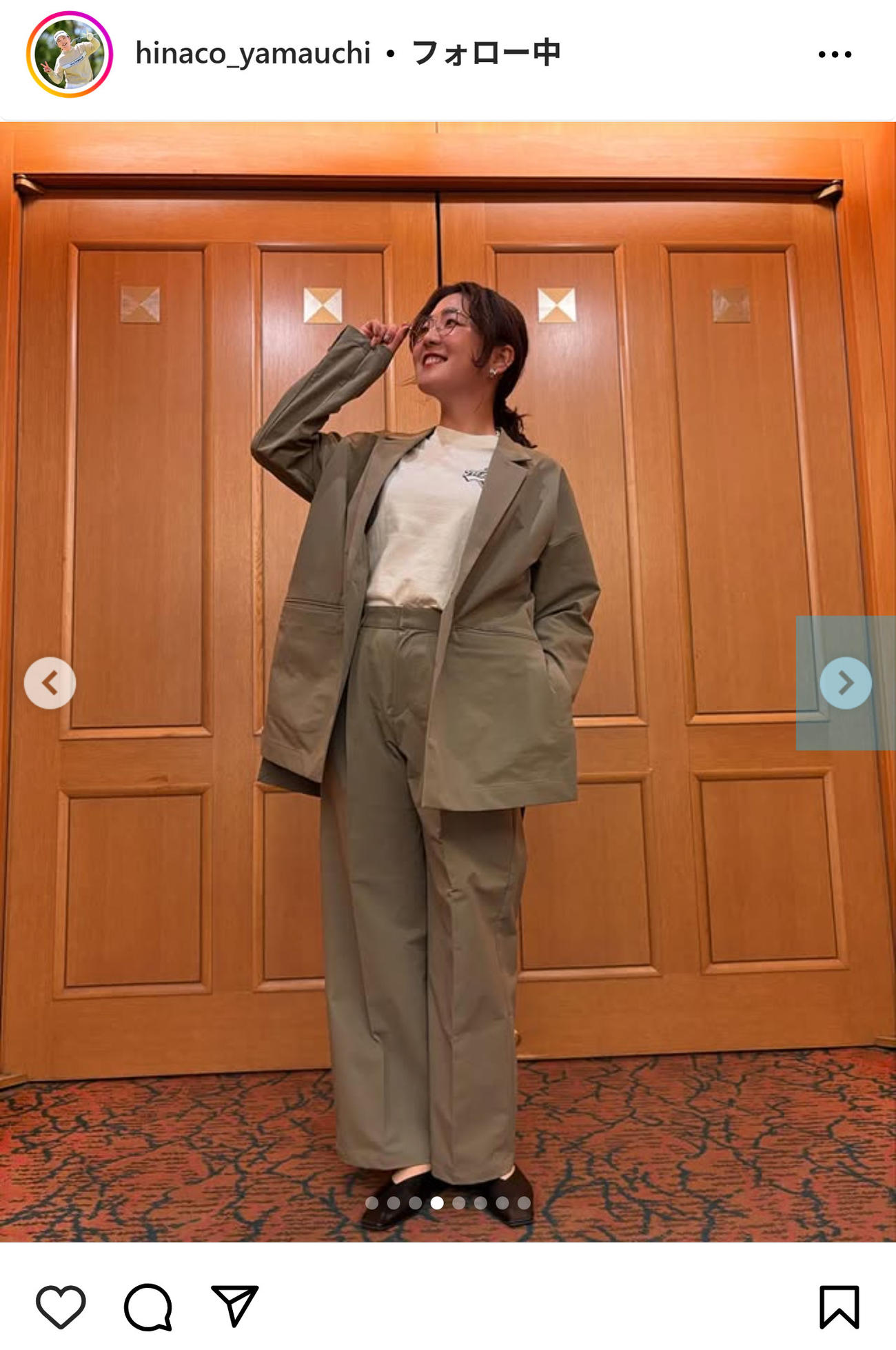 山内日菜子のインスタグラムから