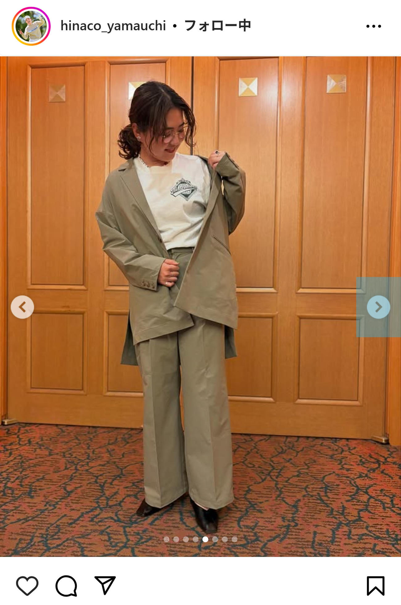 山内日菜子のインスタグラムから
