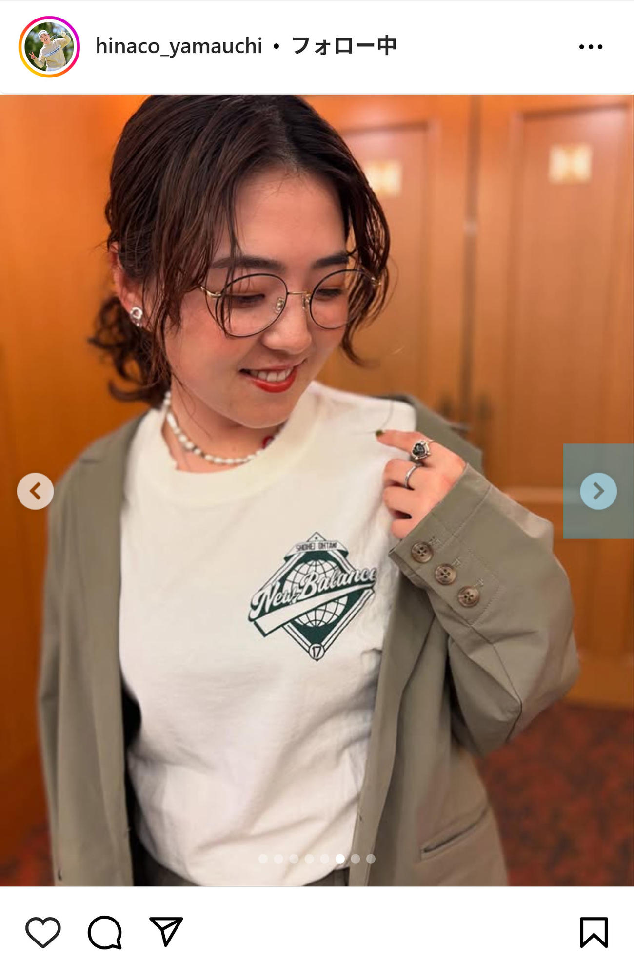 山内日菜子のインスタグラムから