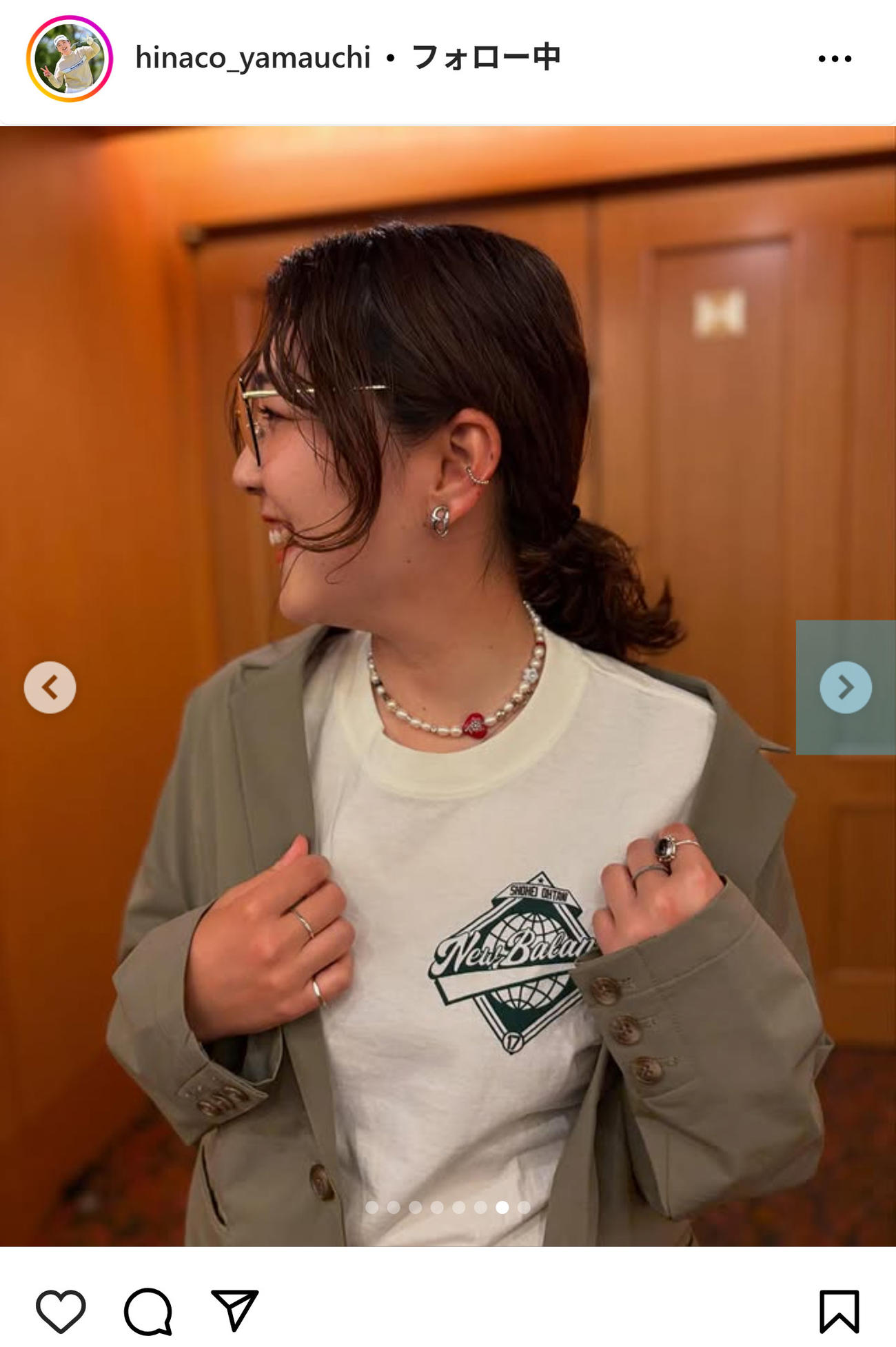 山内日菜子のインスタグラムから