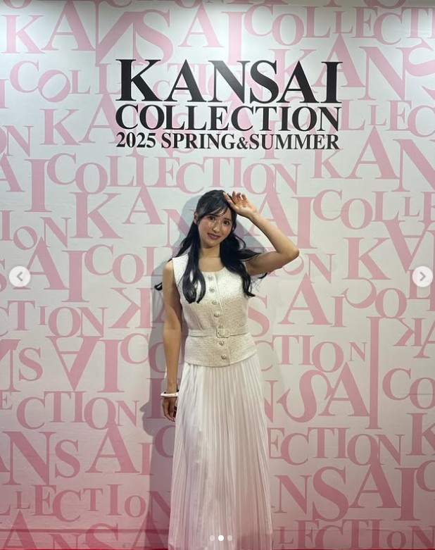３月の関西コレクションに出演した臼井麗香（臼井麗香のインスタグラムから）