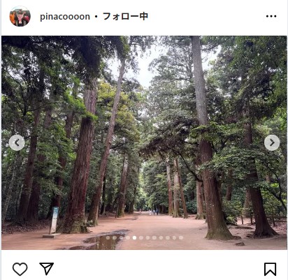 渋野日向子のインスタグラムから