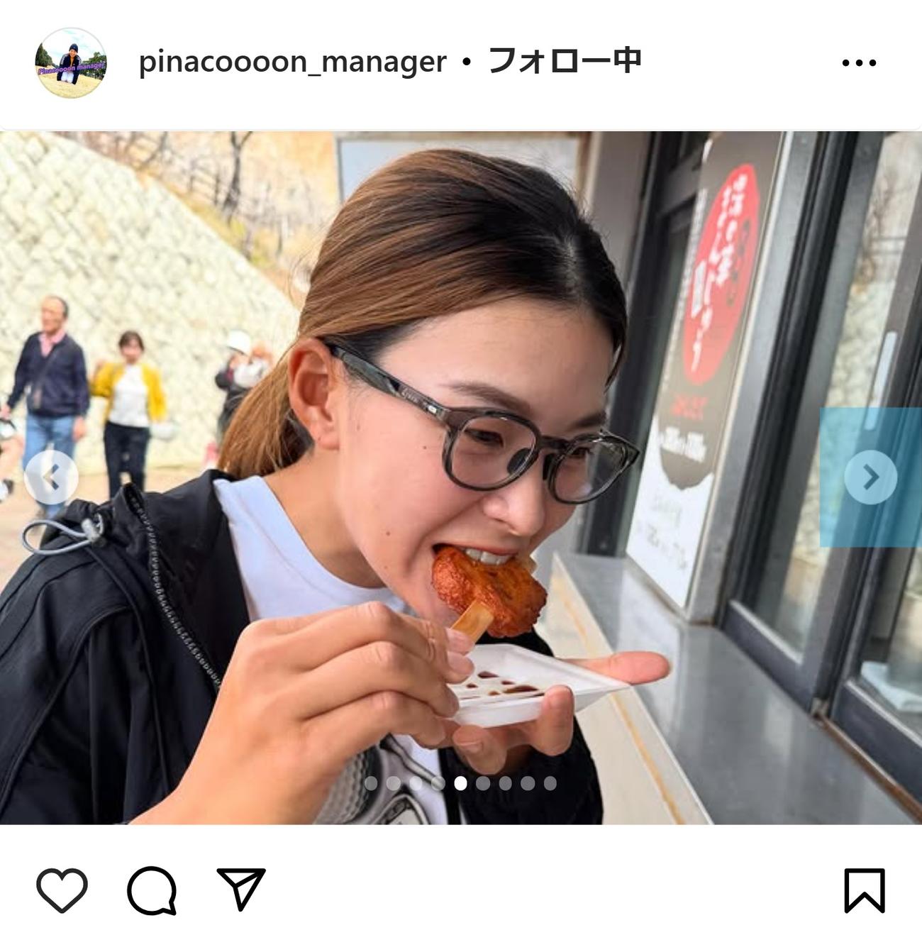 渋野日向子のマネジャーのインスタグラムから