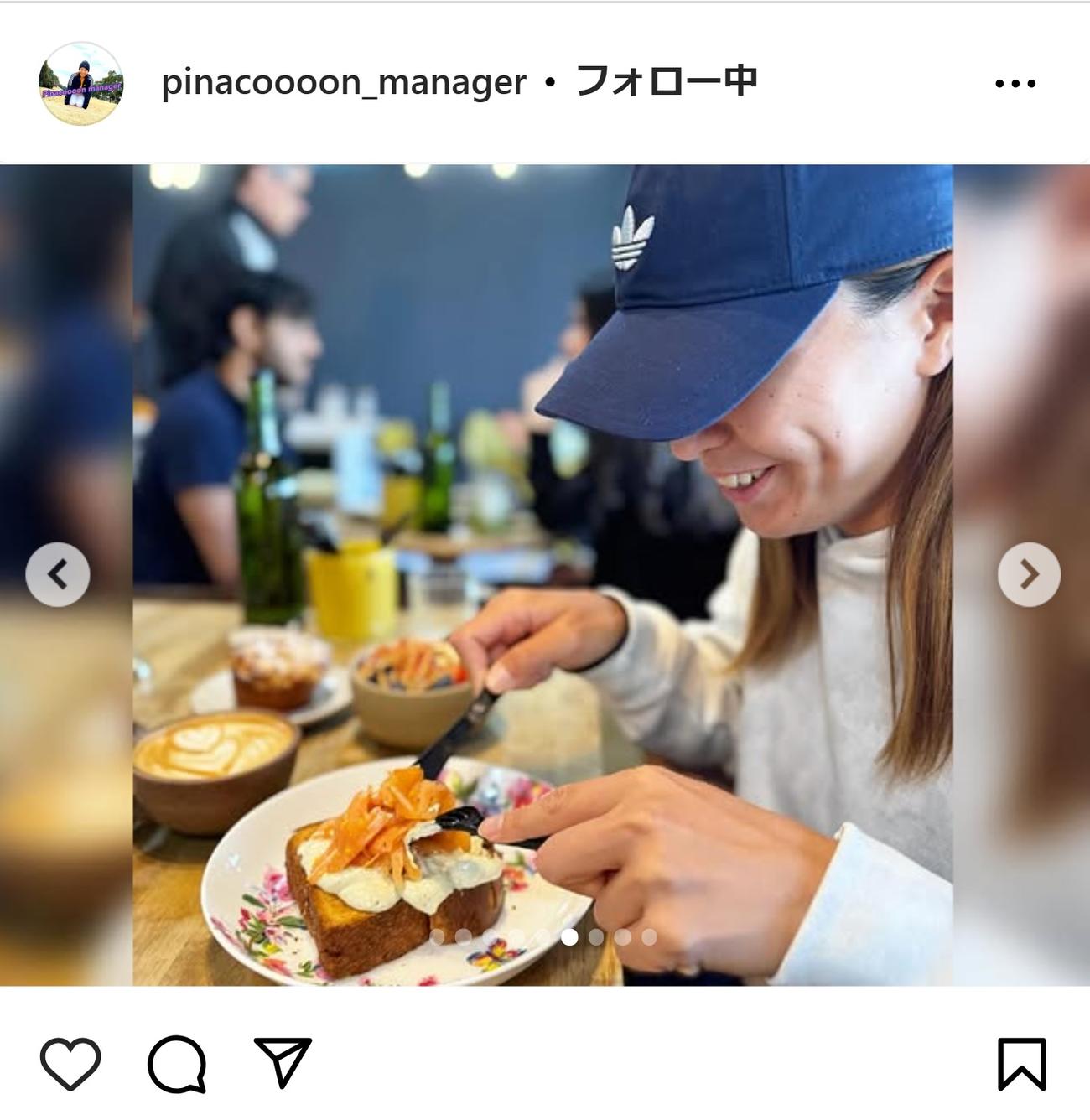 渋野日向子のマネジャーのインスタグラムから