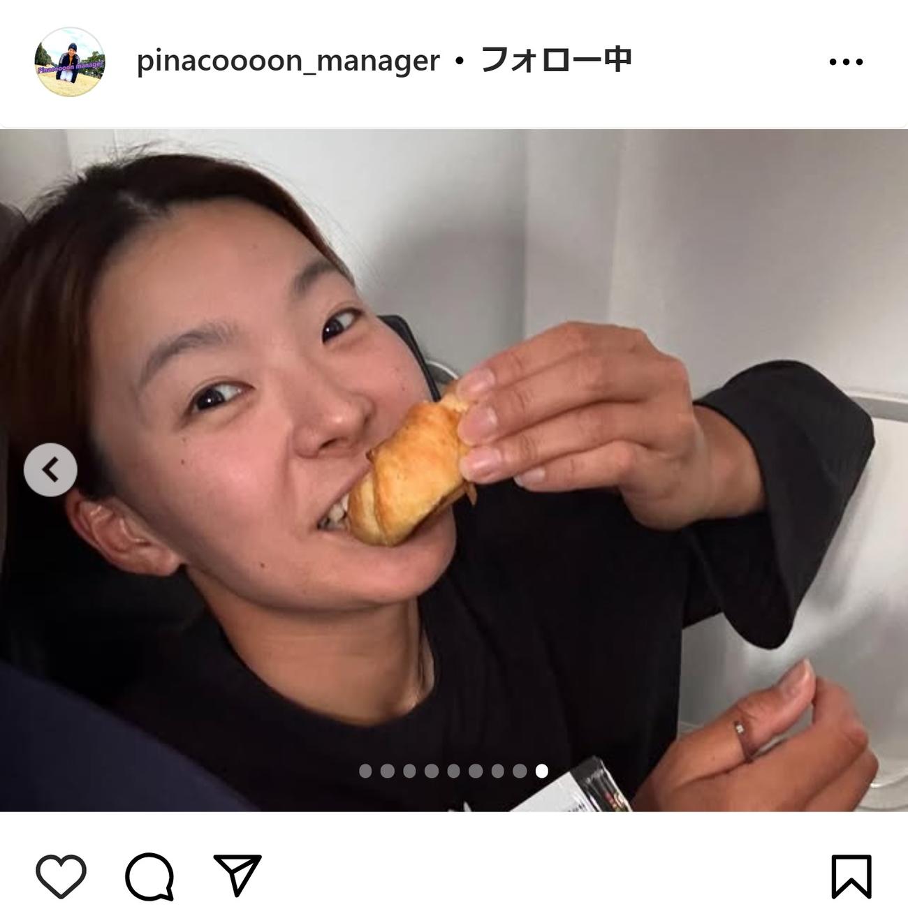 渋野日向子のマネジャーのインスタグラムから