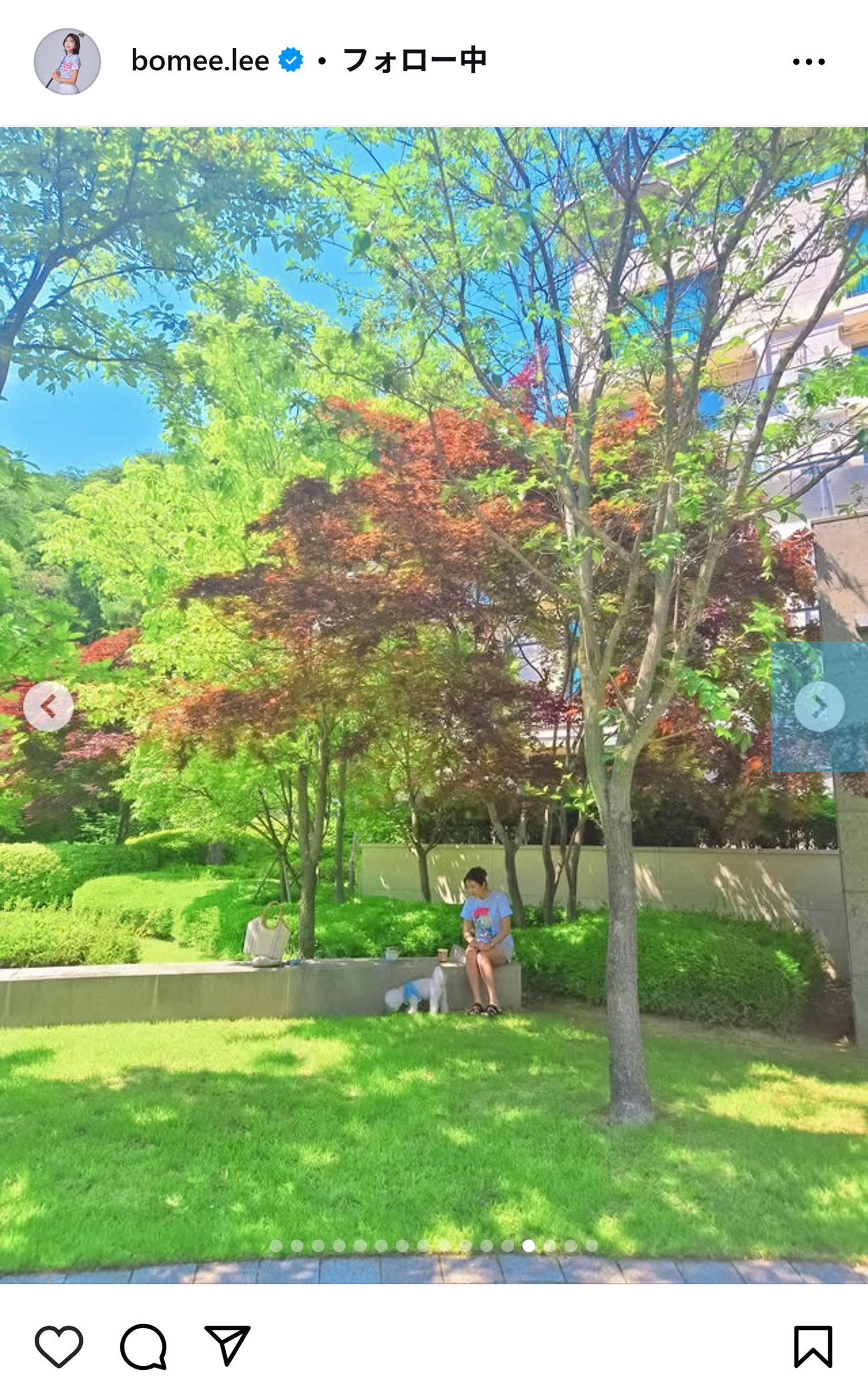 イ・ボミのインスタグラムから