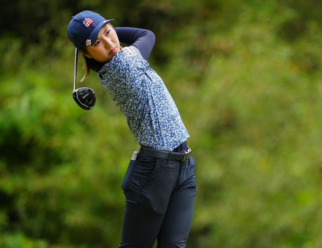 2番、ティーショットを放つ小野（撮影・垰建太）