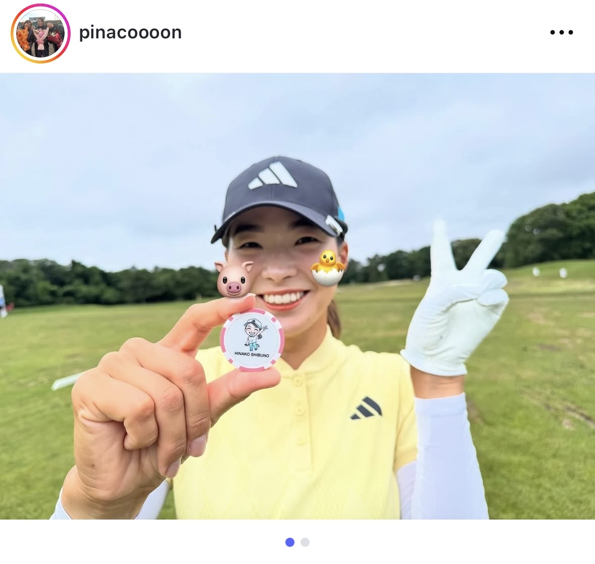 渋野のインスタグラムから