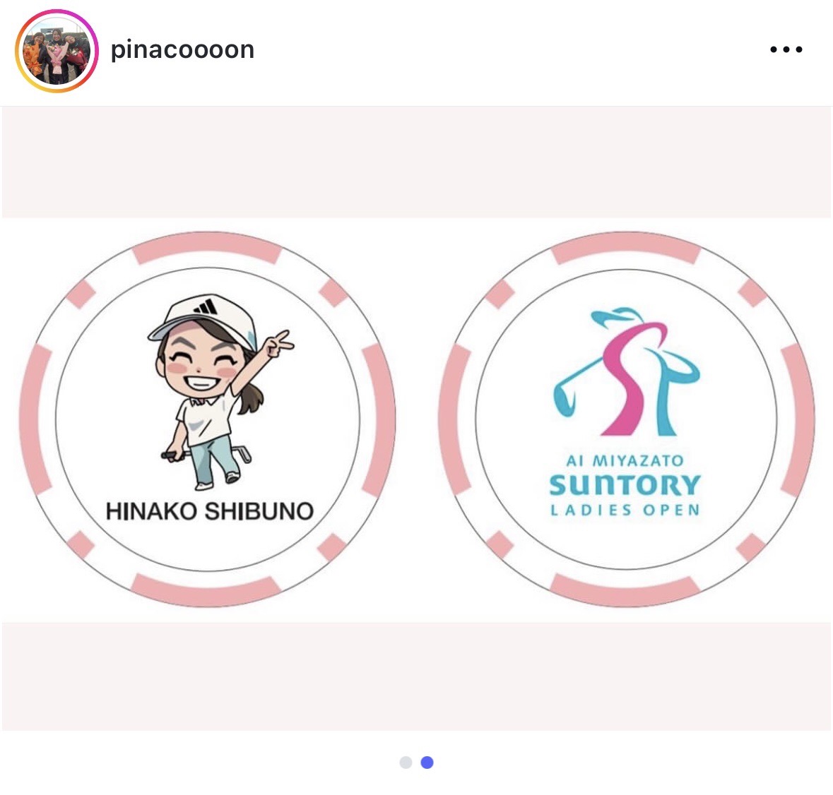 渋野のインスタグラムから