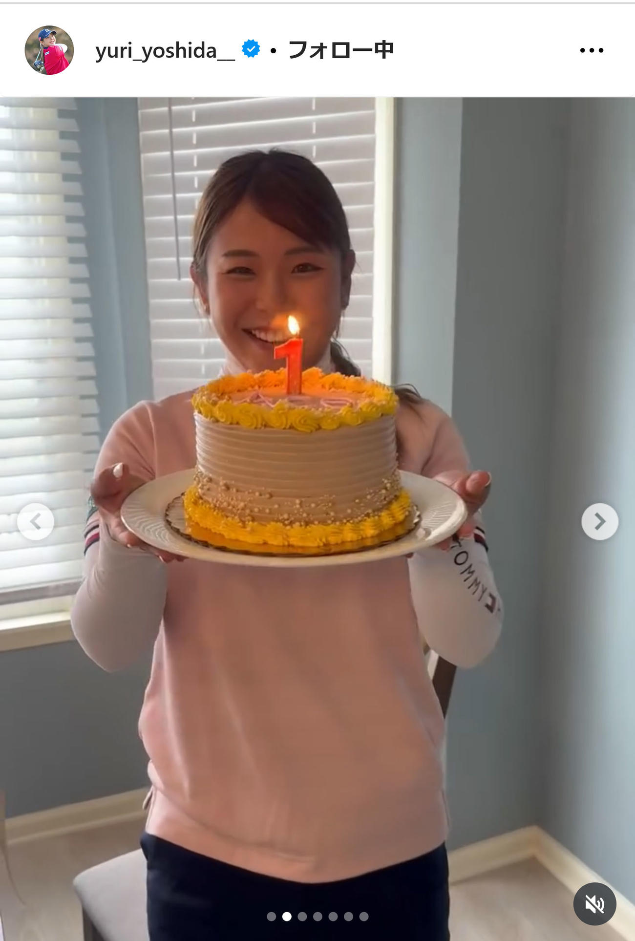 吉田優利インスタグラムから