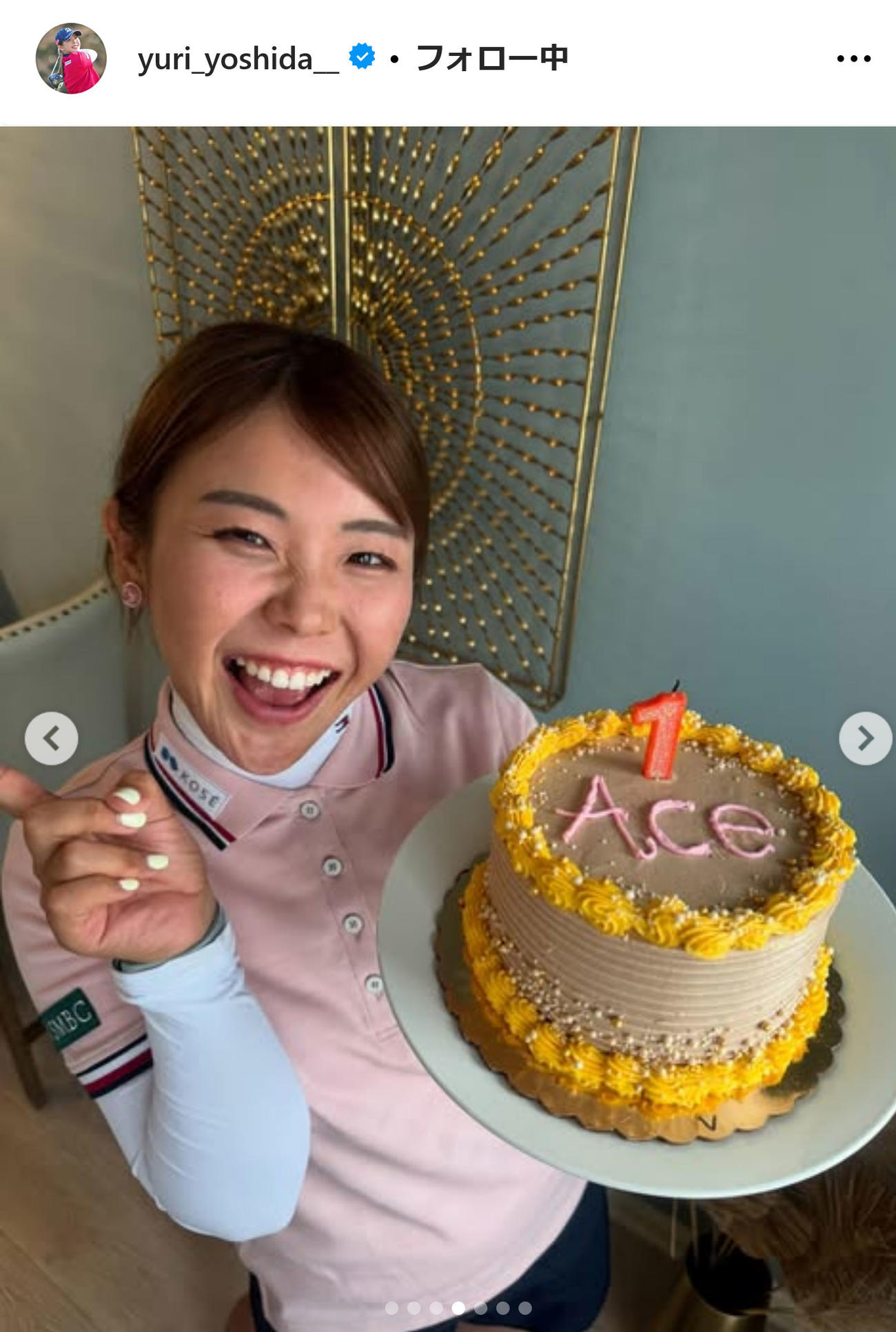 吉田優利インスタグラムから