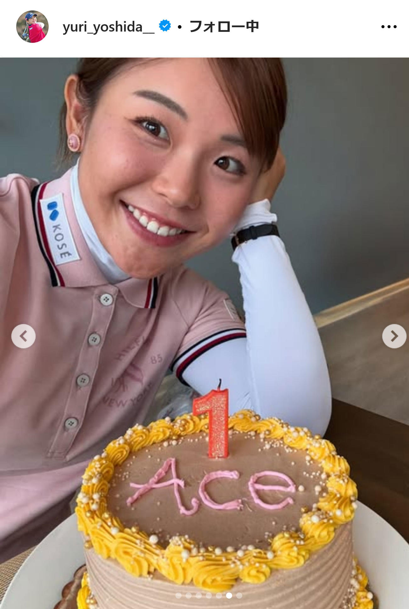 吉田優利インスタグラムから