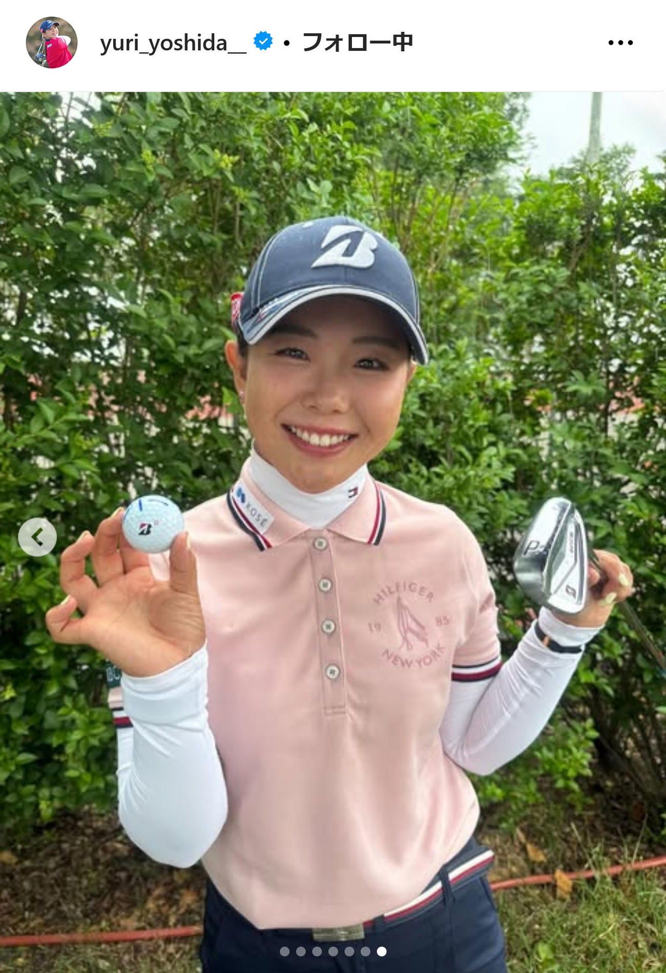 吉田優利インスタグラムから