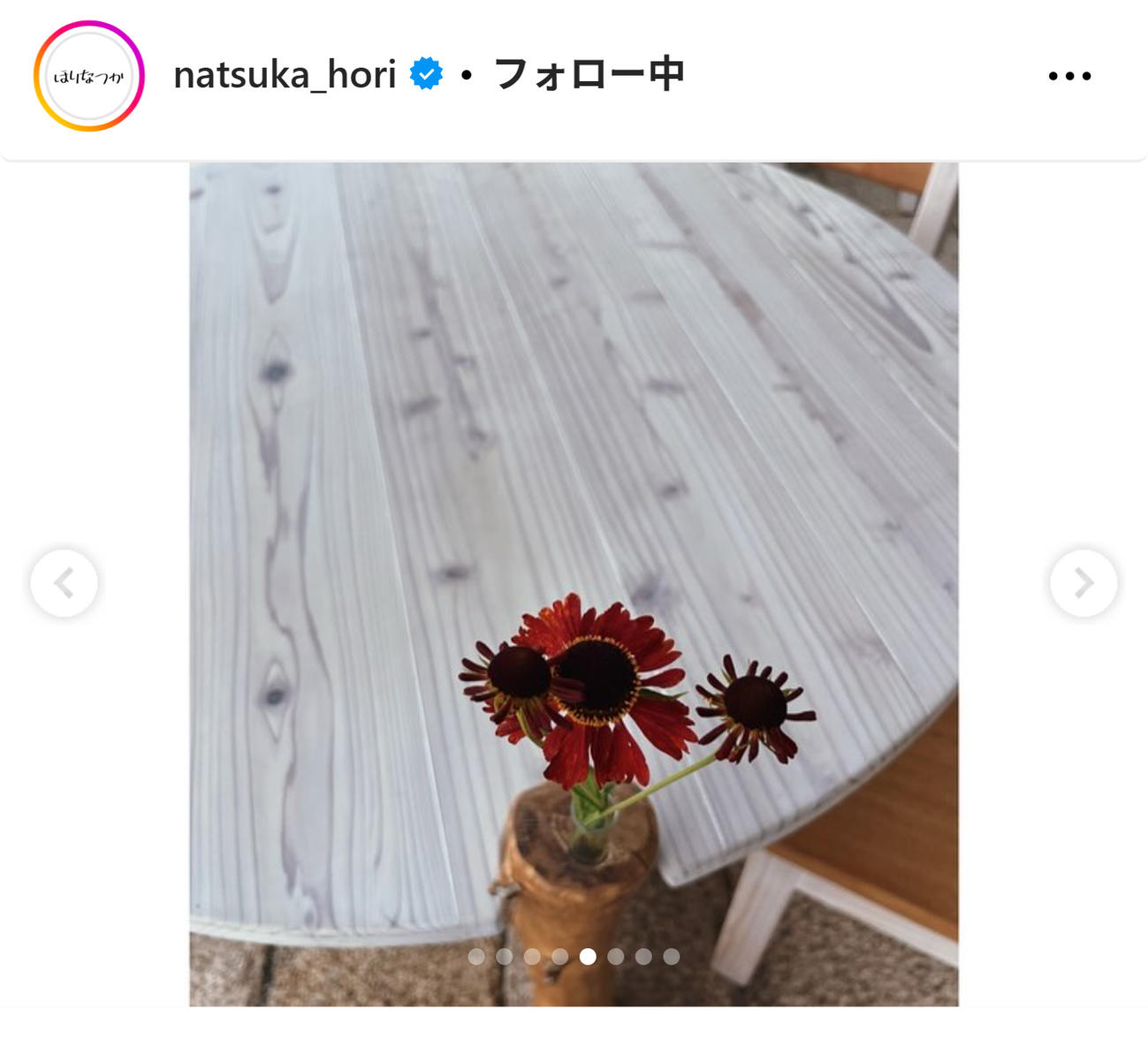 堀奈津佳のインスタグラムから