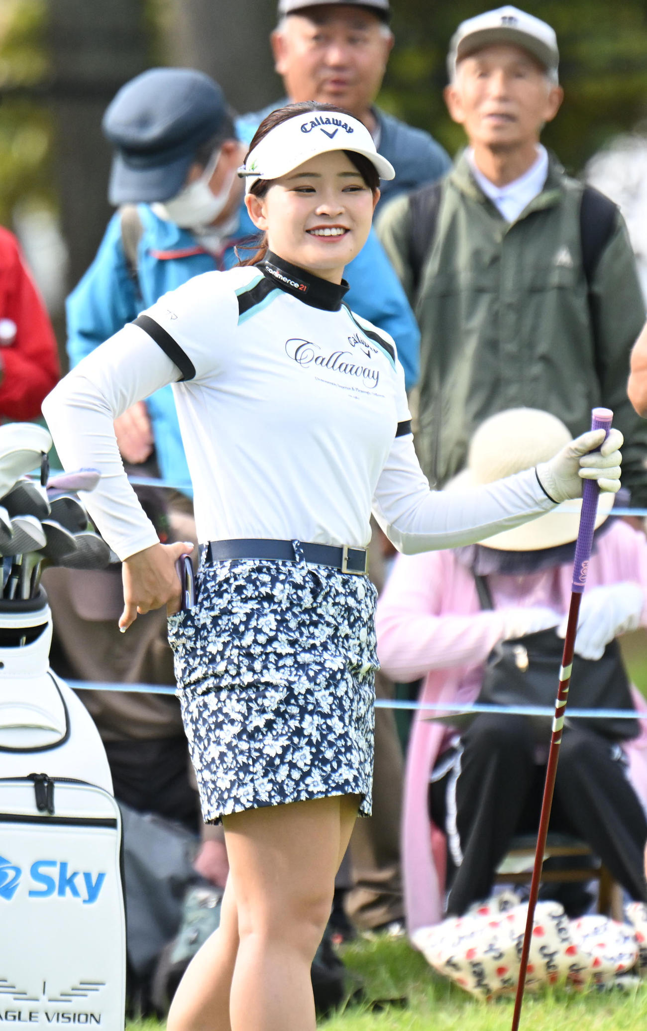 10番、笑顔でスタートする政田夢乃（撮影・和賀正仁）