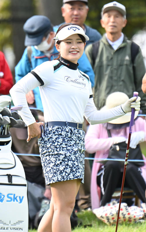 10番、笑顔でスタートする政田夢乃（撮影・和賀正仁）