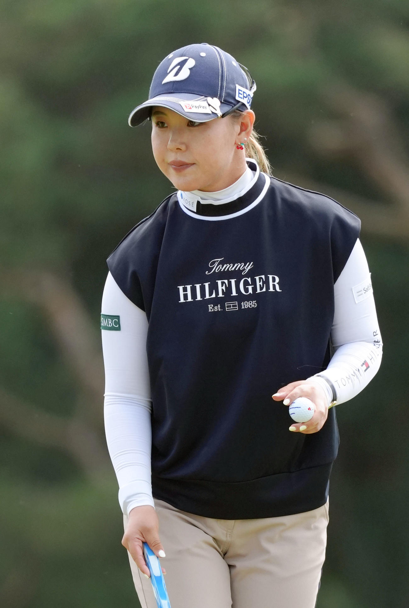 最終ラウンド、1番でパーを決めた吉田優利。通算7アンダーで24位（共同）