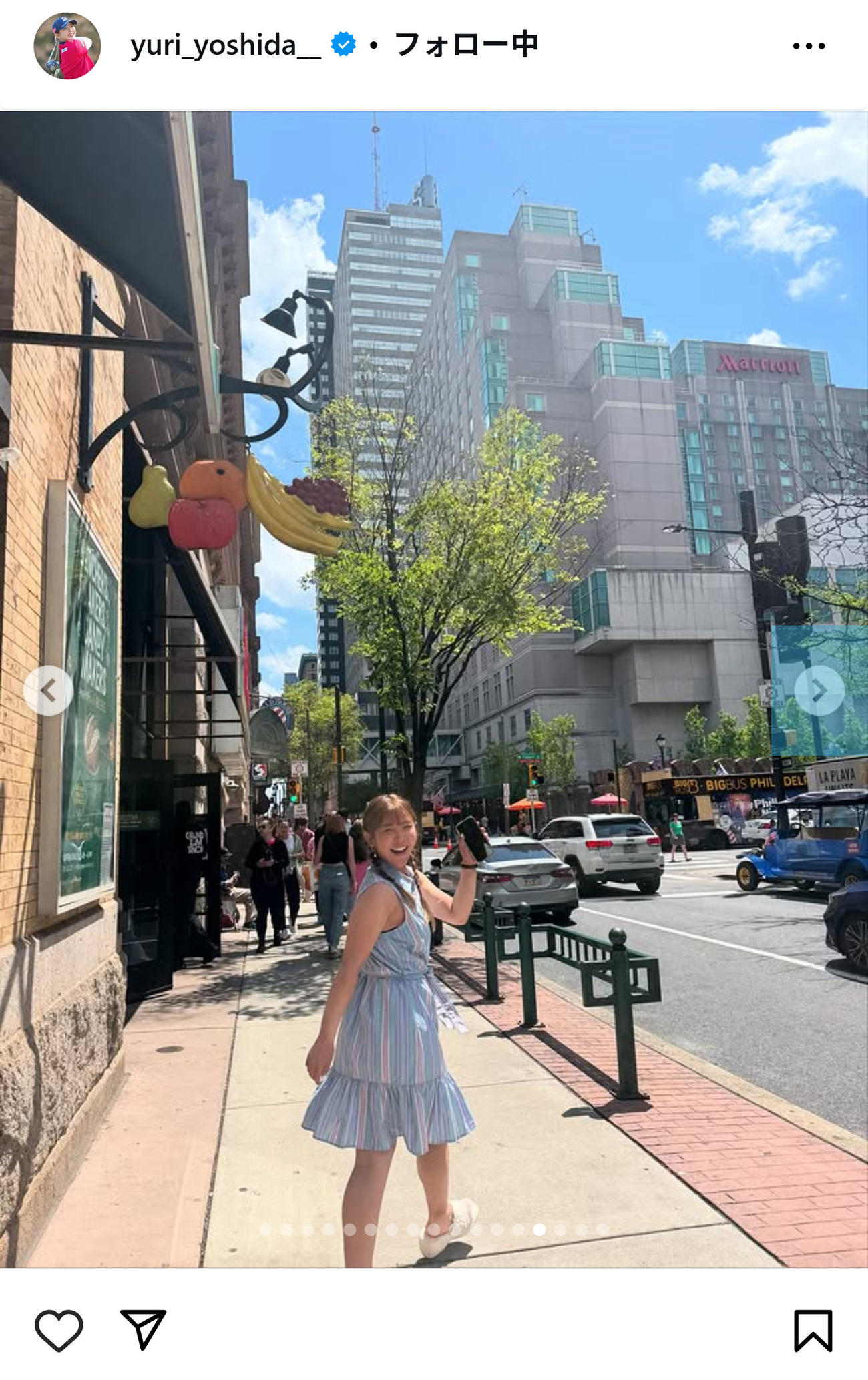 吉田優利のインスタグラムから