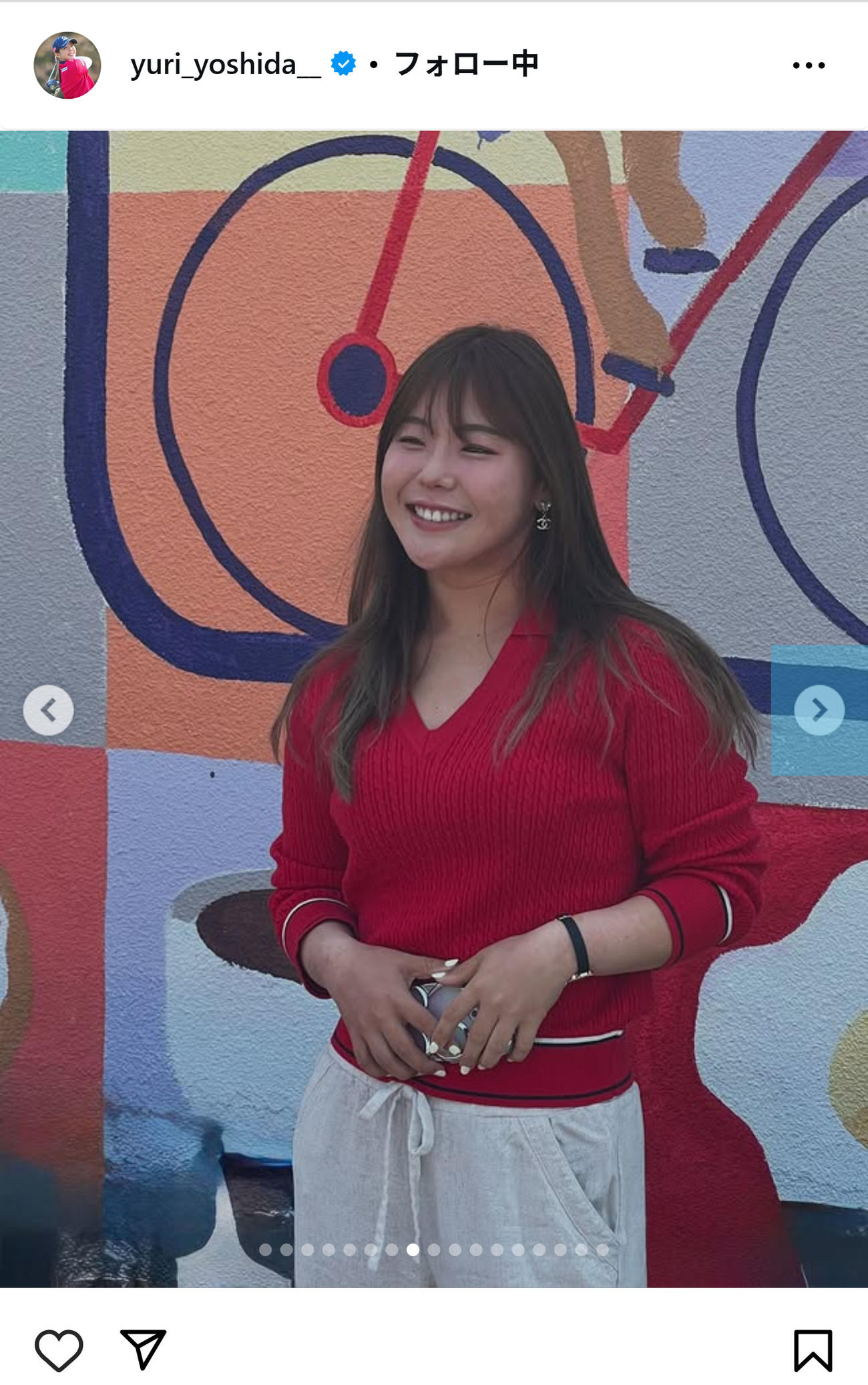 吉田優利のインスタグラムから