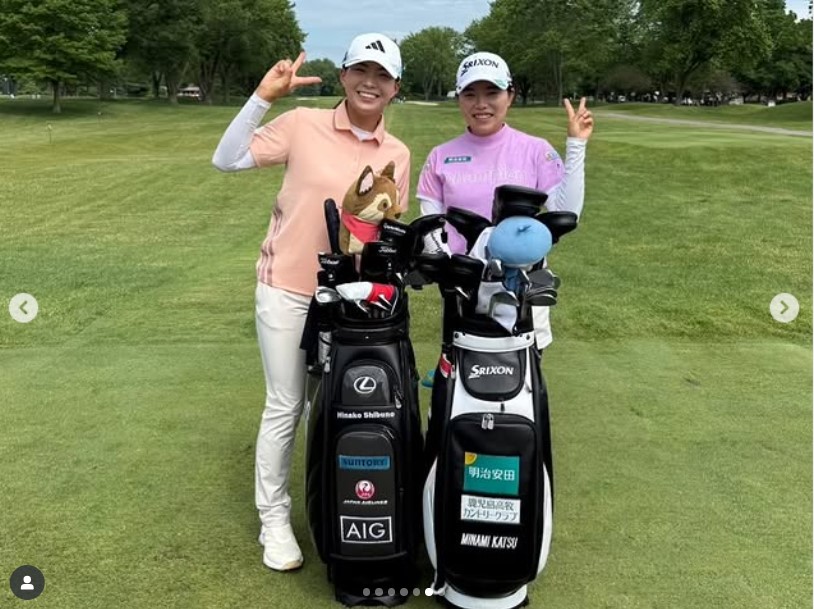 渋野日向子のマネジャーのインスタグラムから