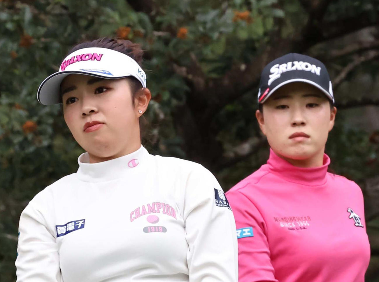 山下美夢有（左）と竹田麗央（2024年11月21日撮影）