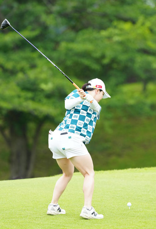 資生堂・JALレディースのプロアマ大会に臨む後藤（撮影・江口和貴）
