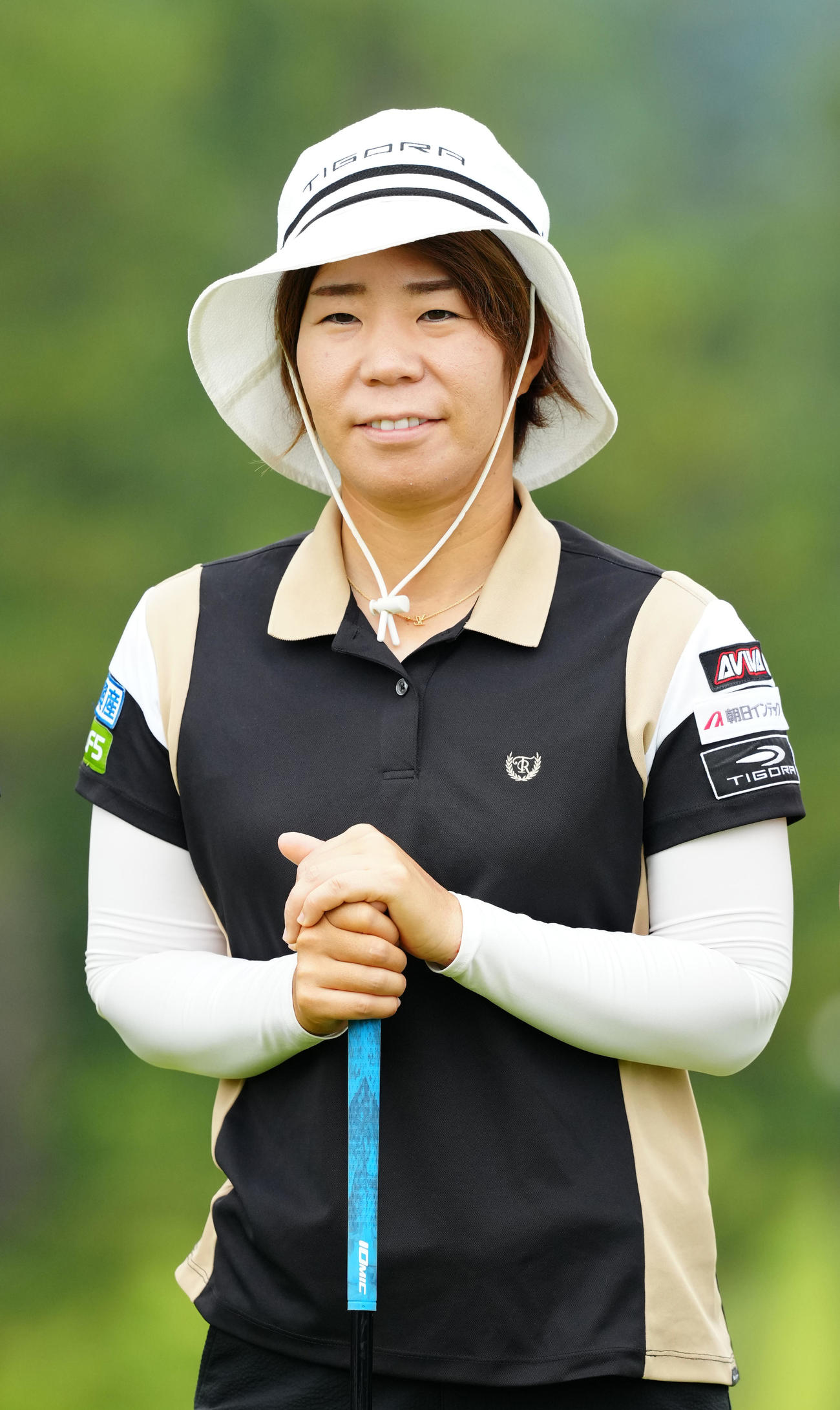 資生堂・JALレディースのプロアマ大会に臨む穴井（撮影・江口和貴）