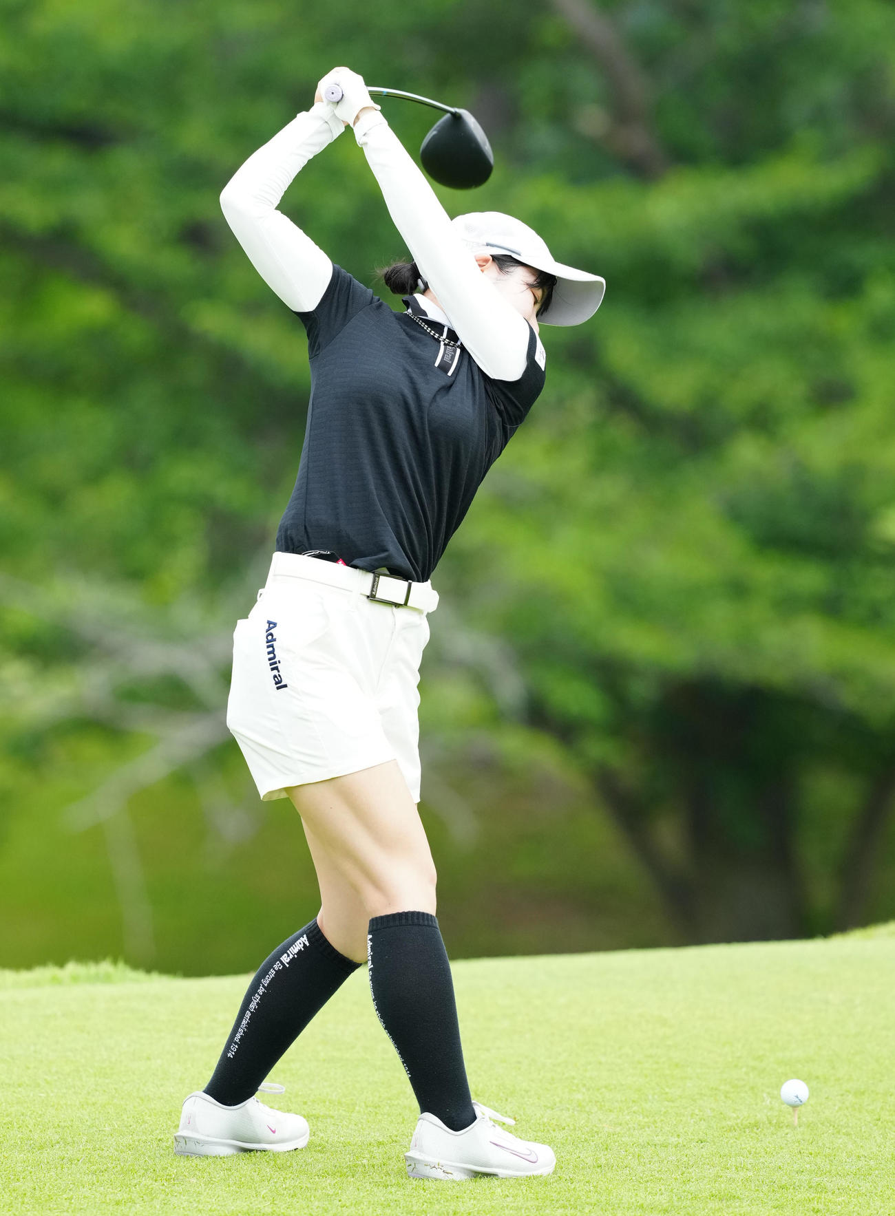 資生堂・JALレディースのプロアマ大会に臨む尾関（撮影・江口和貴）