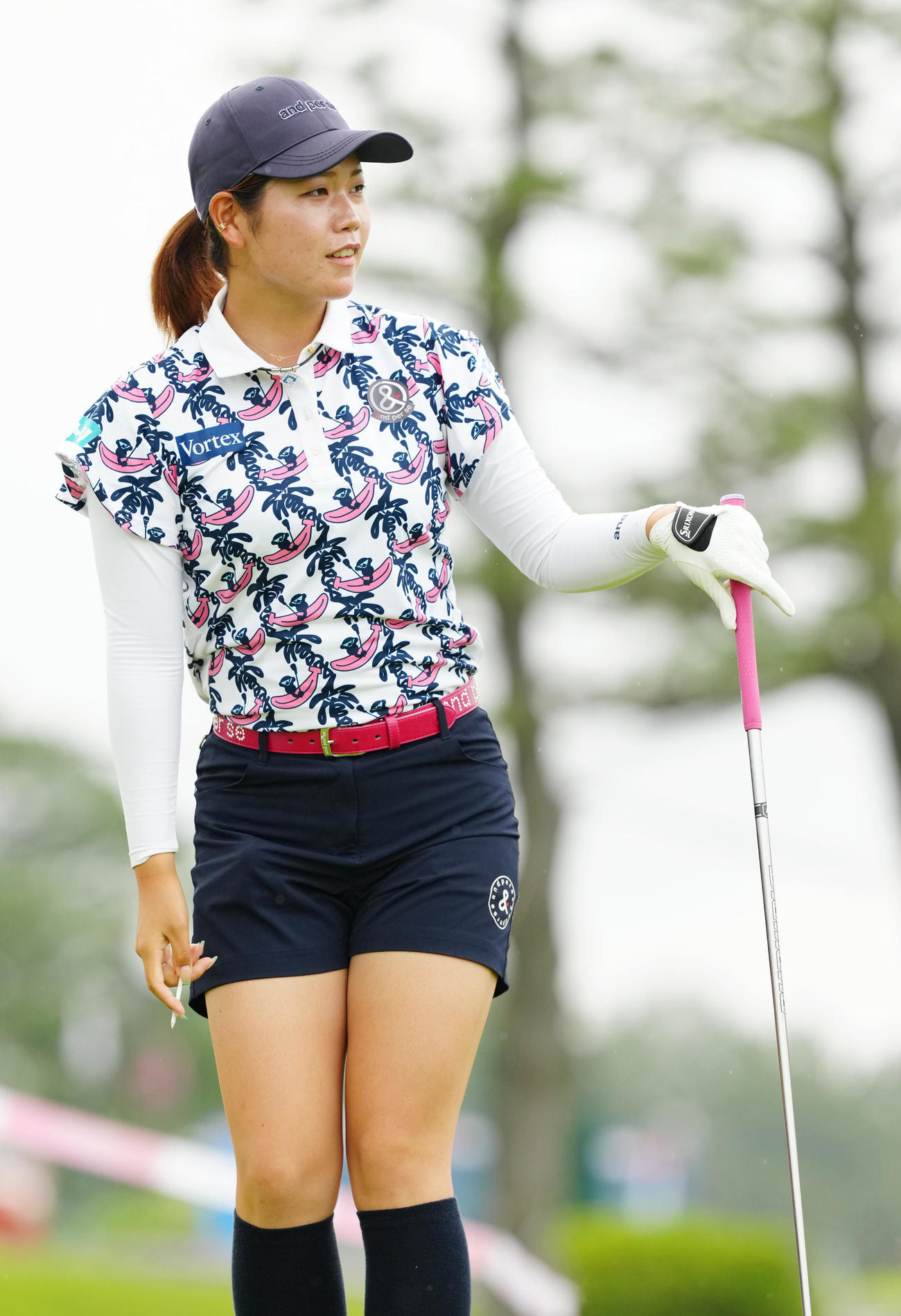 資生堂・JALレディースのプロアマ大会に臨む桜井（撮影・江口和貴）