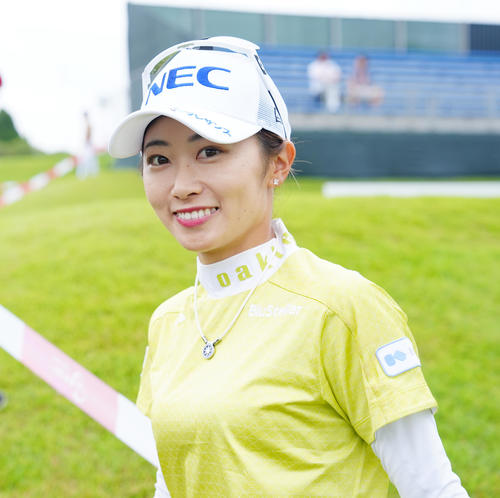 資生堂・JALレディースのプロアマ大会に臨む安田（撮影・江口和貴）