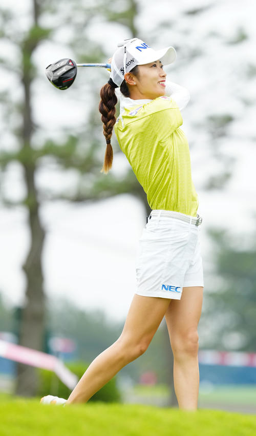 資生堂・JALレディースのプロアマ大会に臨む安田（撮影・江口和貴）