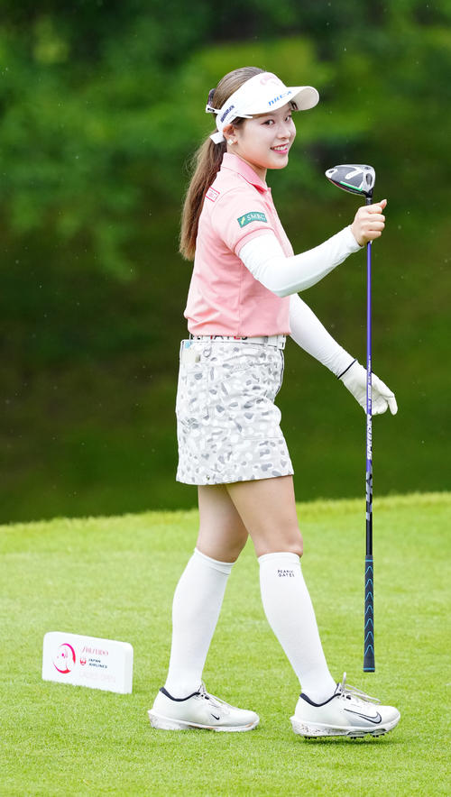 資生堂・JALレディースのプロアマ大会に臨む吉田（撮影・江口和貴）