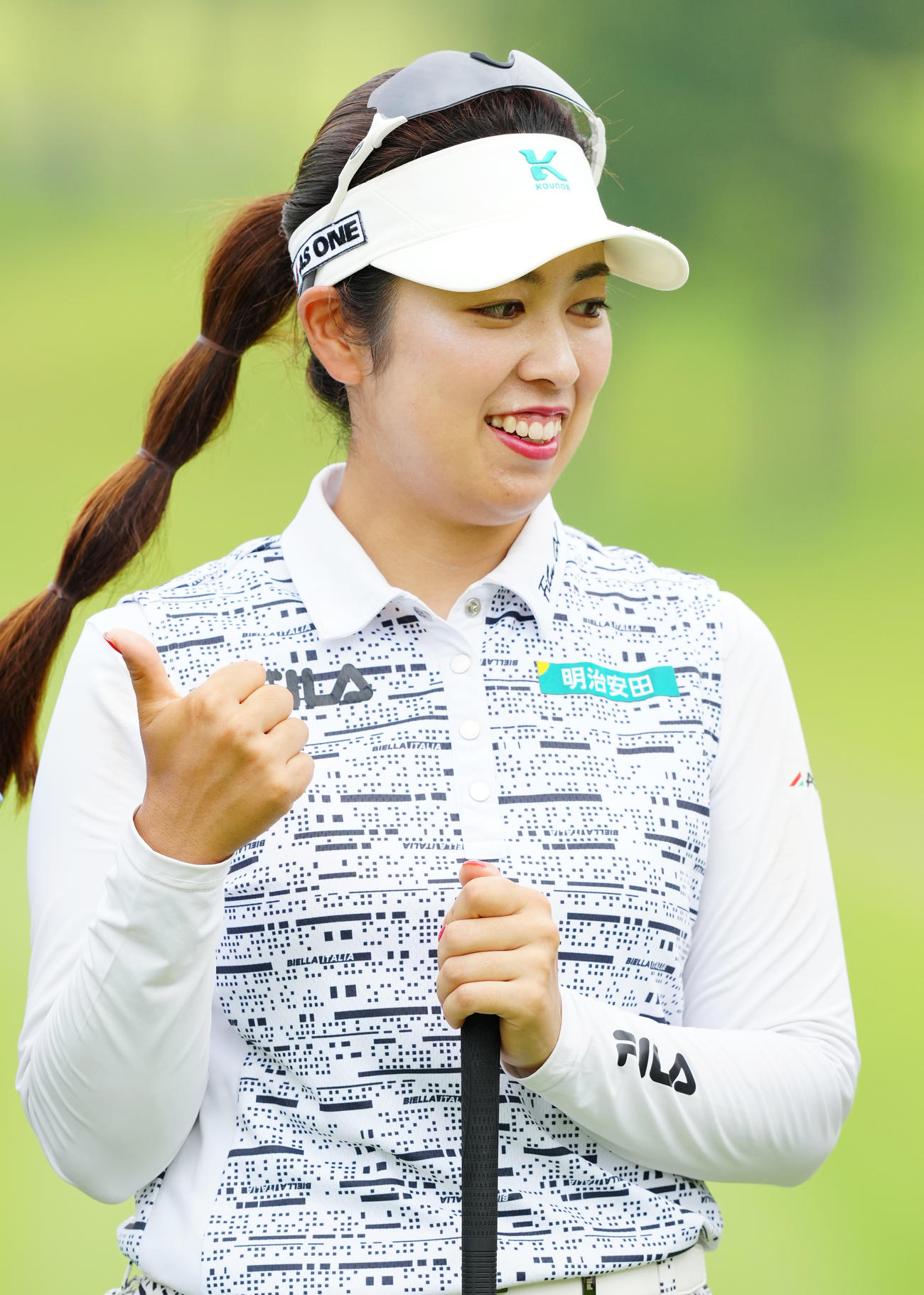 資生堂・JALレディースのプロアマ大会に臨む天本（撮影・江口和貴）