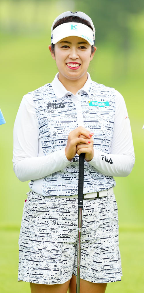 資生堂・JALレディースのプロアマ大会に臨む天本（撮影・江口和貴）