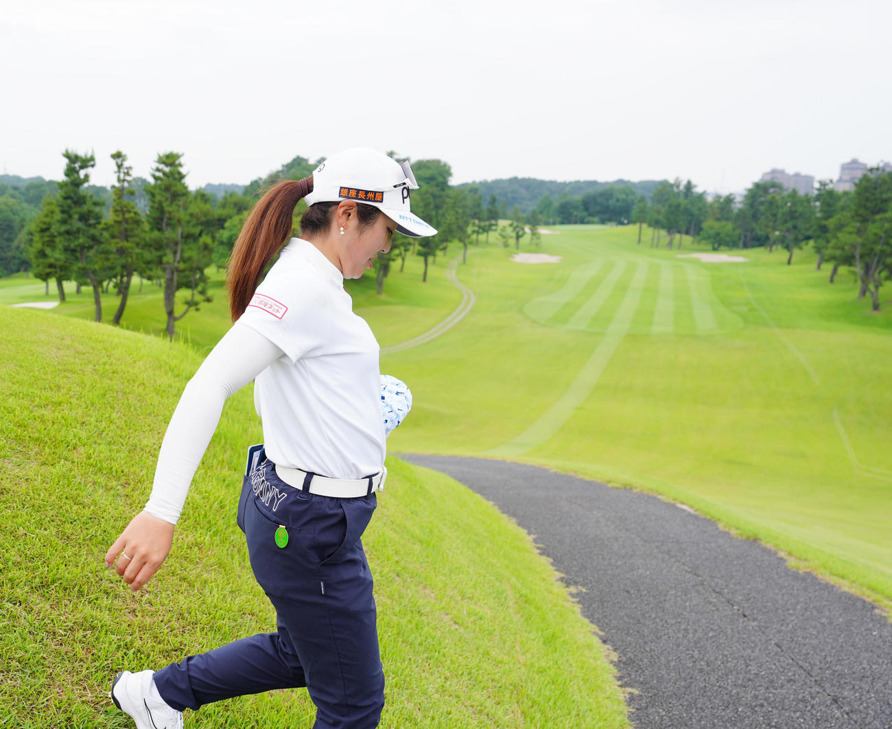 資生堂・JALレディースのプロアマ大会に臨む佐久間（撮影・江口和貴）