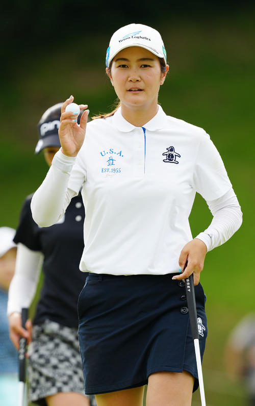 10番に臨む神谷（撮影・江口和貴）