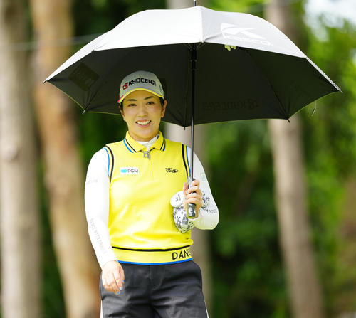 12番に臨む笠（撮影・江口和貴）