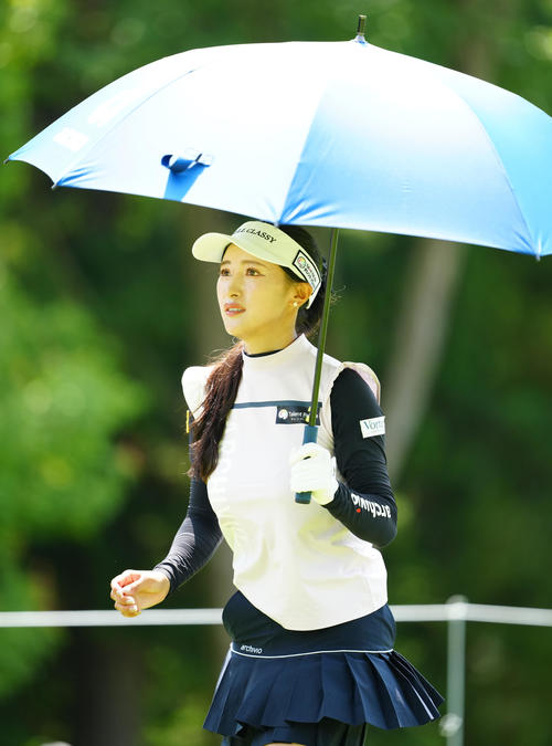 8番に臨む臼井（撮影・江口和貴）