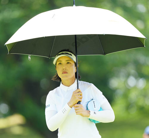 8番に臨む全美貞（撮影・江口和貴）